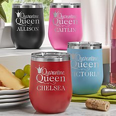 Quarantine Queen Wine Tumbler